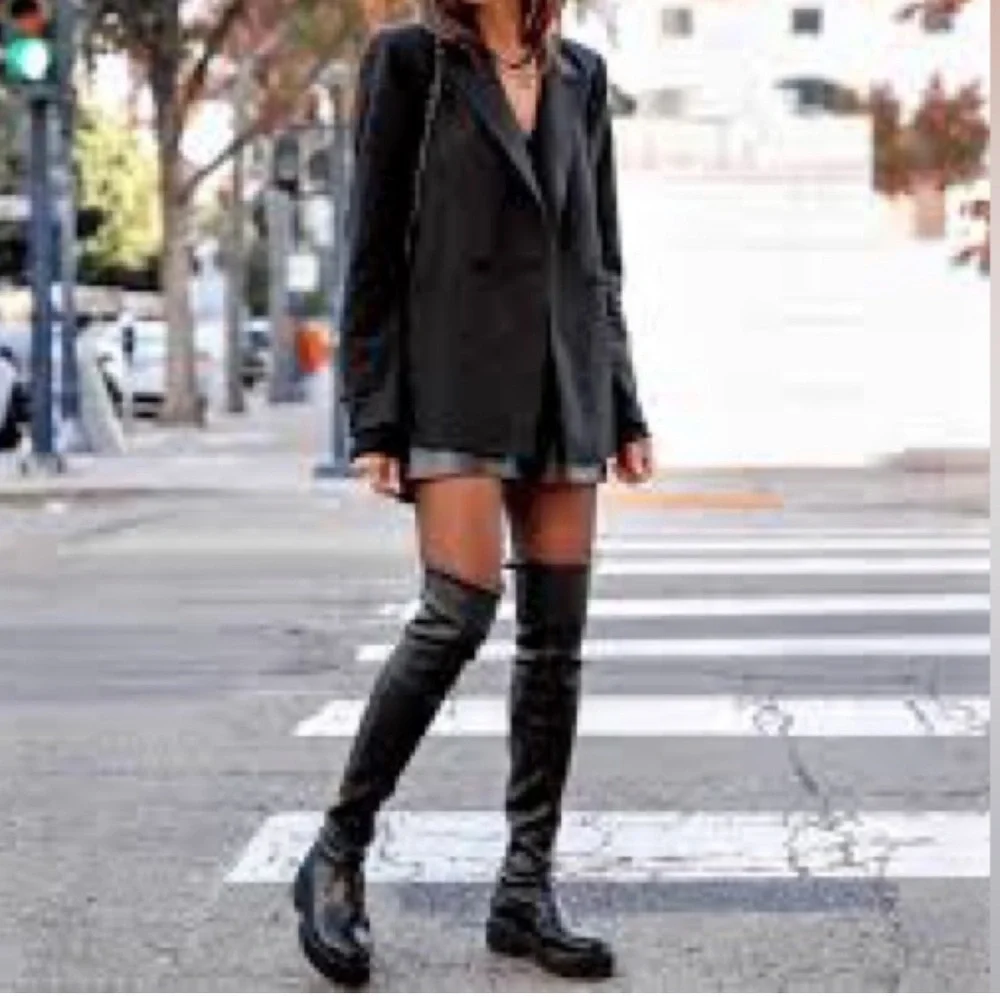 Best over the knee! Stuart Weitzman Chicago lug sole all leather boots w/ zipper